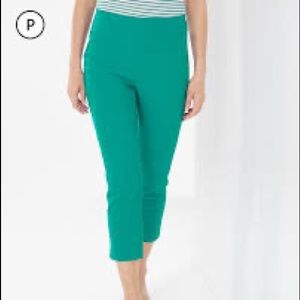 Chico’s So Slimming Brigitte Crop Pants Congo Green
